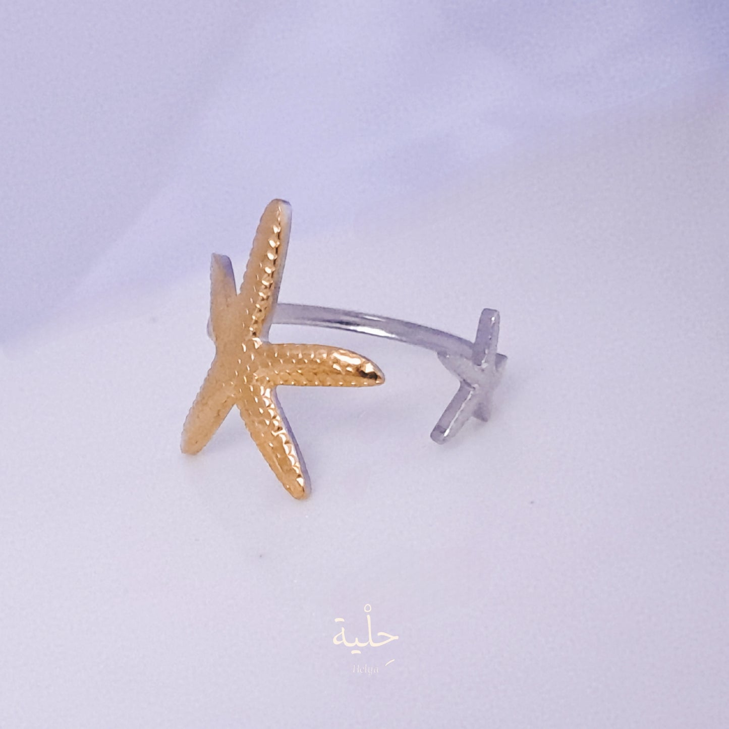 star fish stainless steel ring - mix color