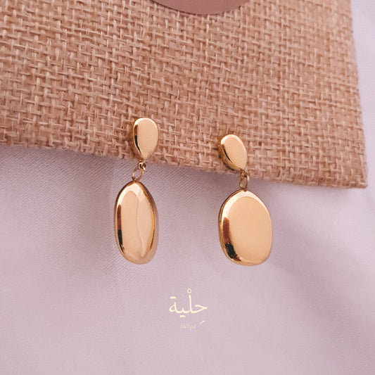 Big dots stainless steel earing - gold