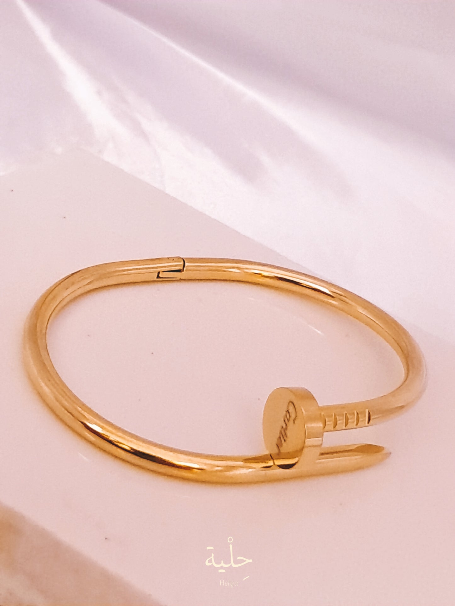 Cartier nail stainless steel bracelet - gold