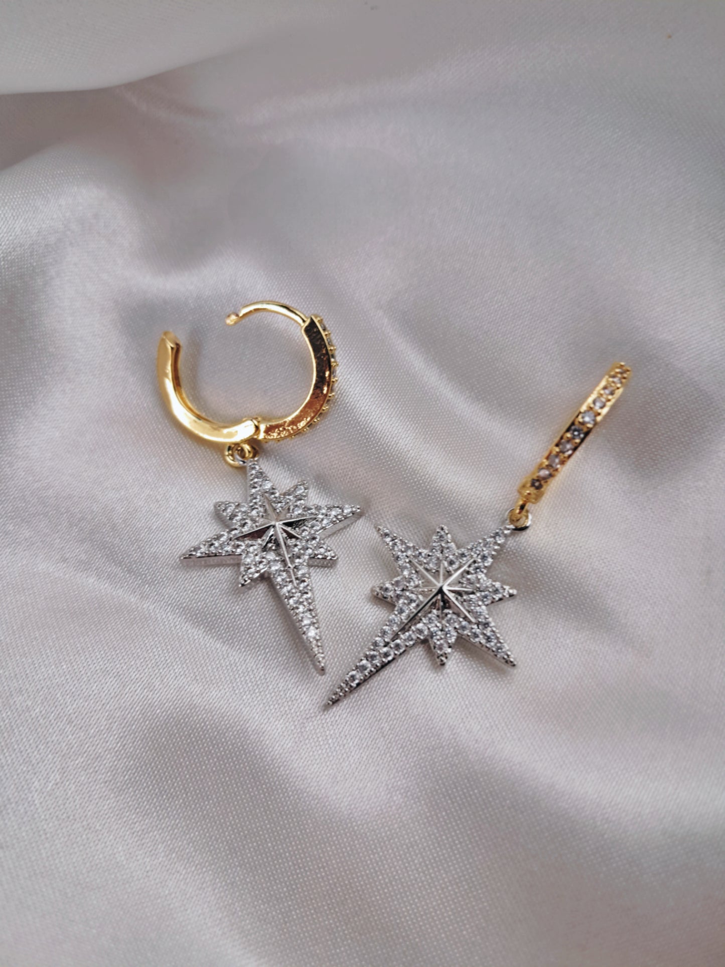 Star Pendant mix color plated earing