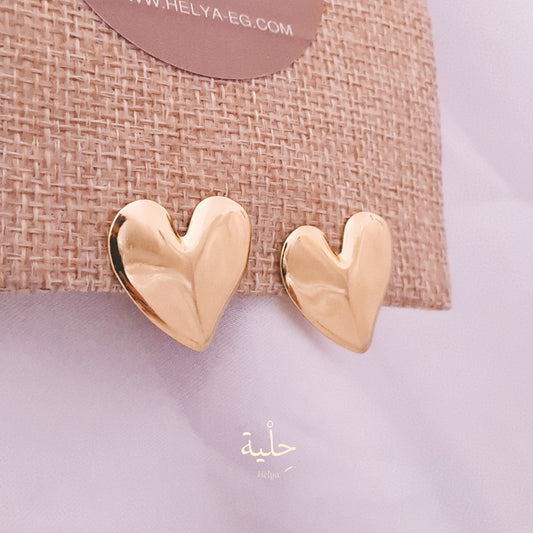 Heart Arugas Stainless Steel earing - gold