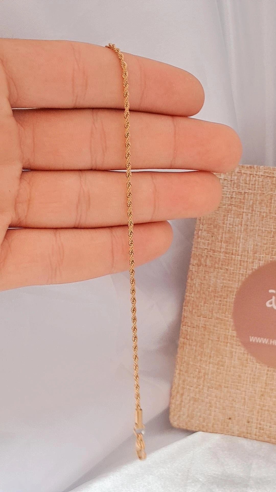 Robe shape stainless steel bracelet - gold