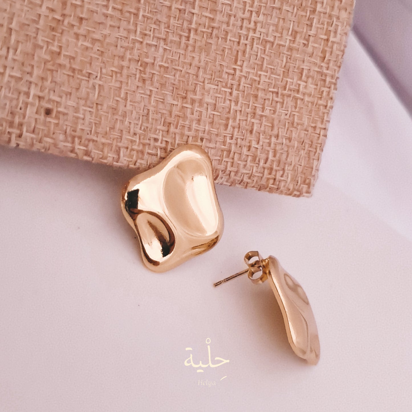 Arrugas stainless stainless earing - gold