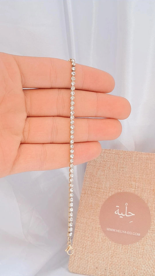 tennis bracelet stainless stainless - gold