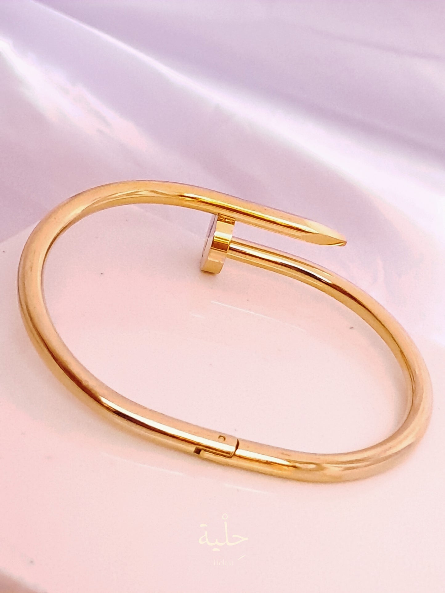 Cartier nail stainless steel bracelet - gold