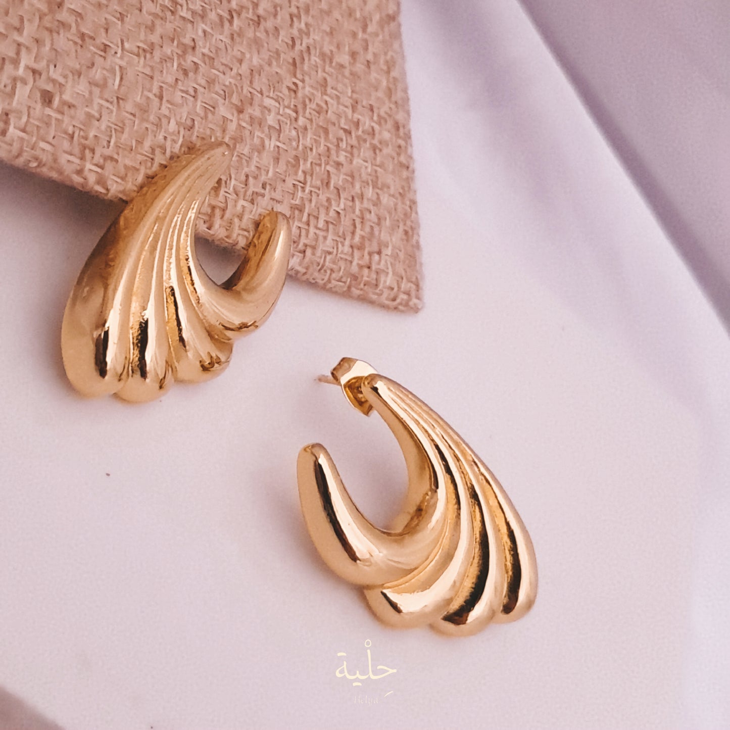 Angel stainless steel earing - gold