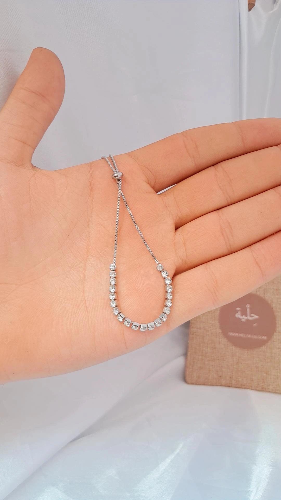 Tighten tennis bracelet - silver