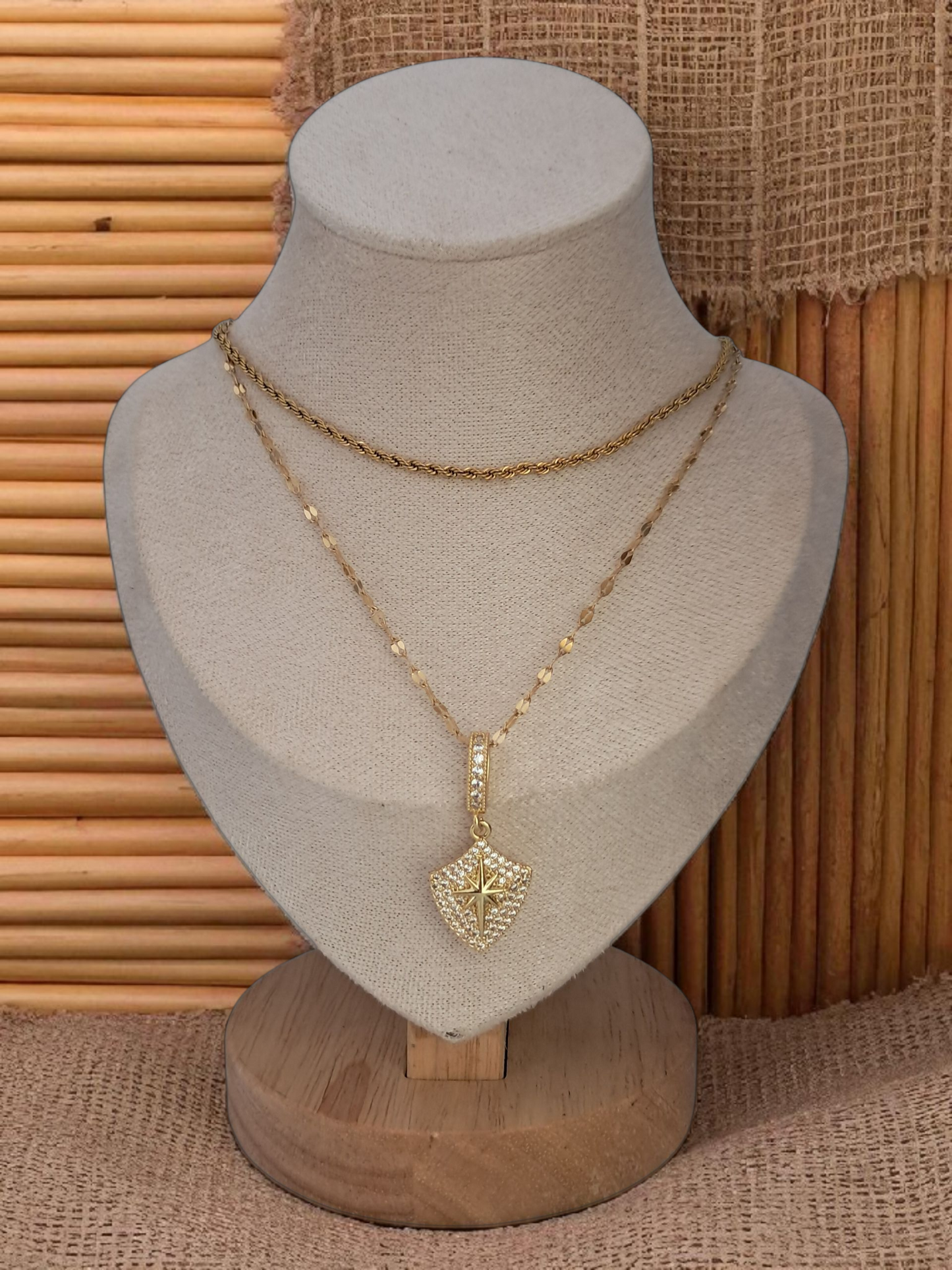 shield stainless steel necklace