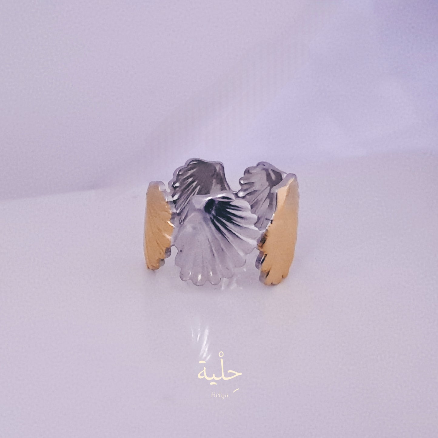 See shell stainless steel ring - mix color