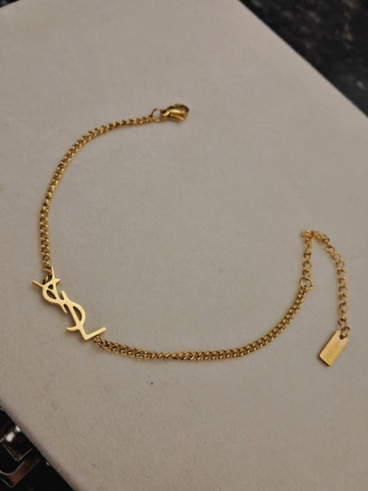 YSL stainless steel bracelet - gold