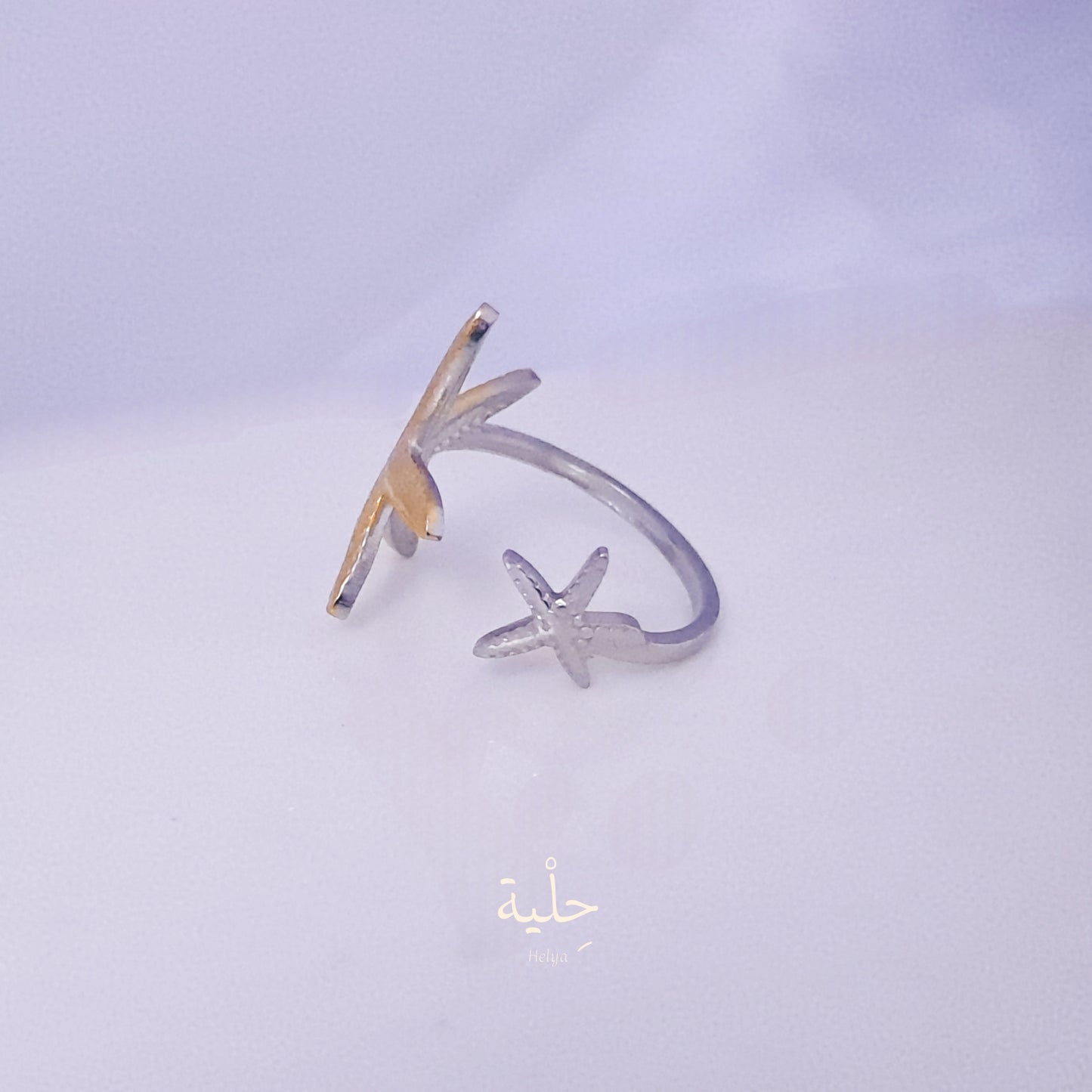 star fish stainless steel ring - mix color