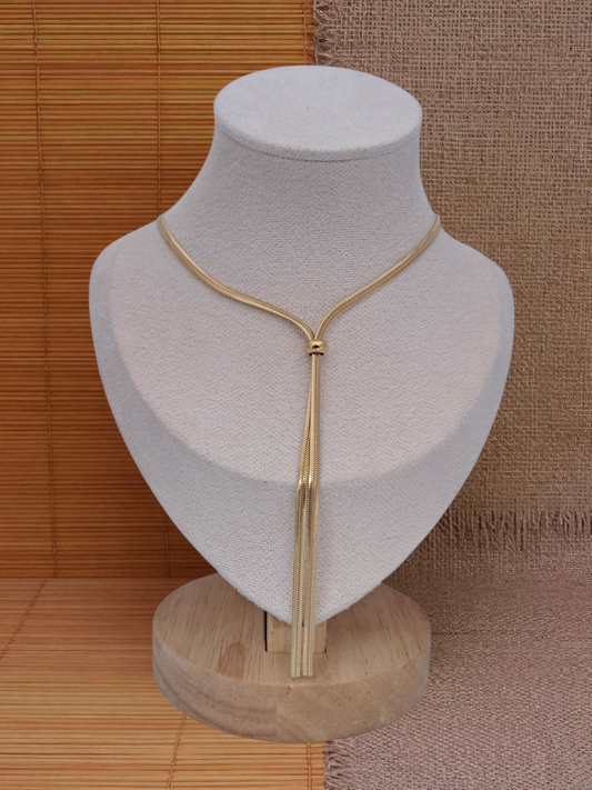 Y snake stainless steel necklace