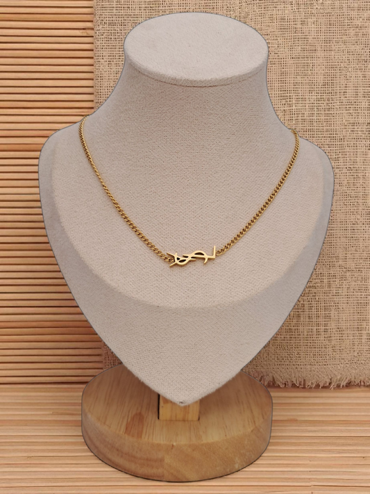 YSL stainless steel necklace - gold