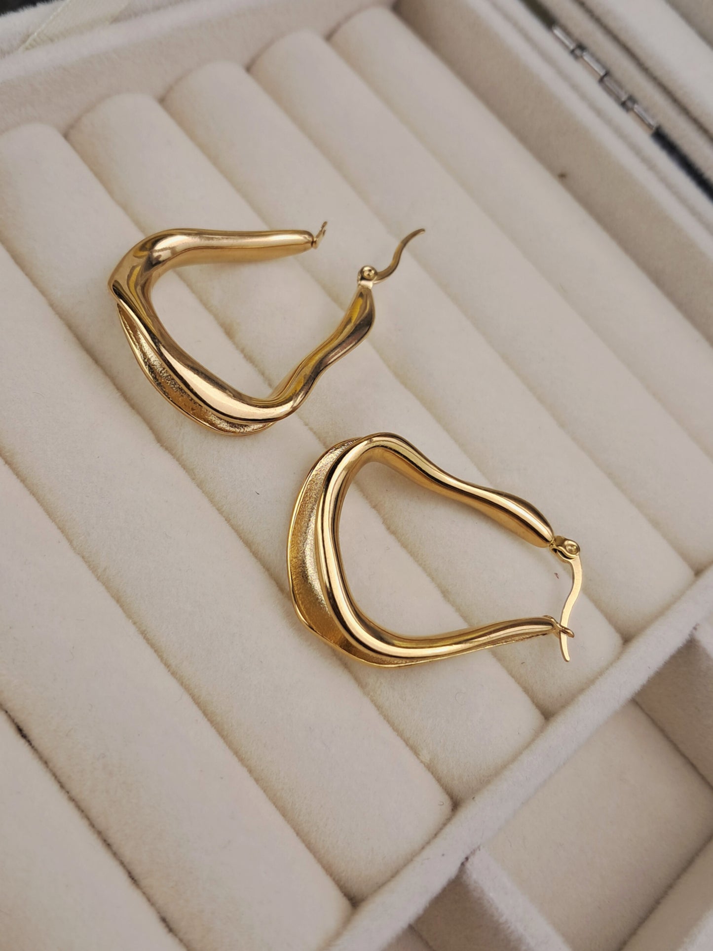 Hoop stainless steel earing - gold