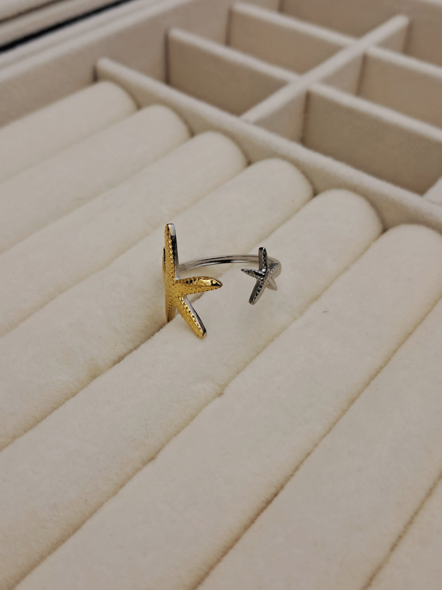 star fish stainless steel ring - mix color