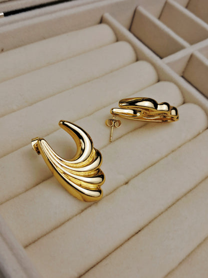 Angel stainless steel earing - gold