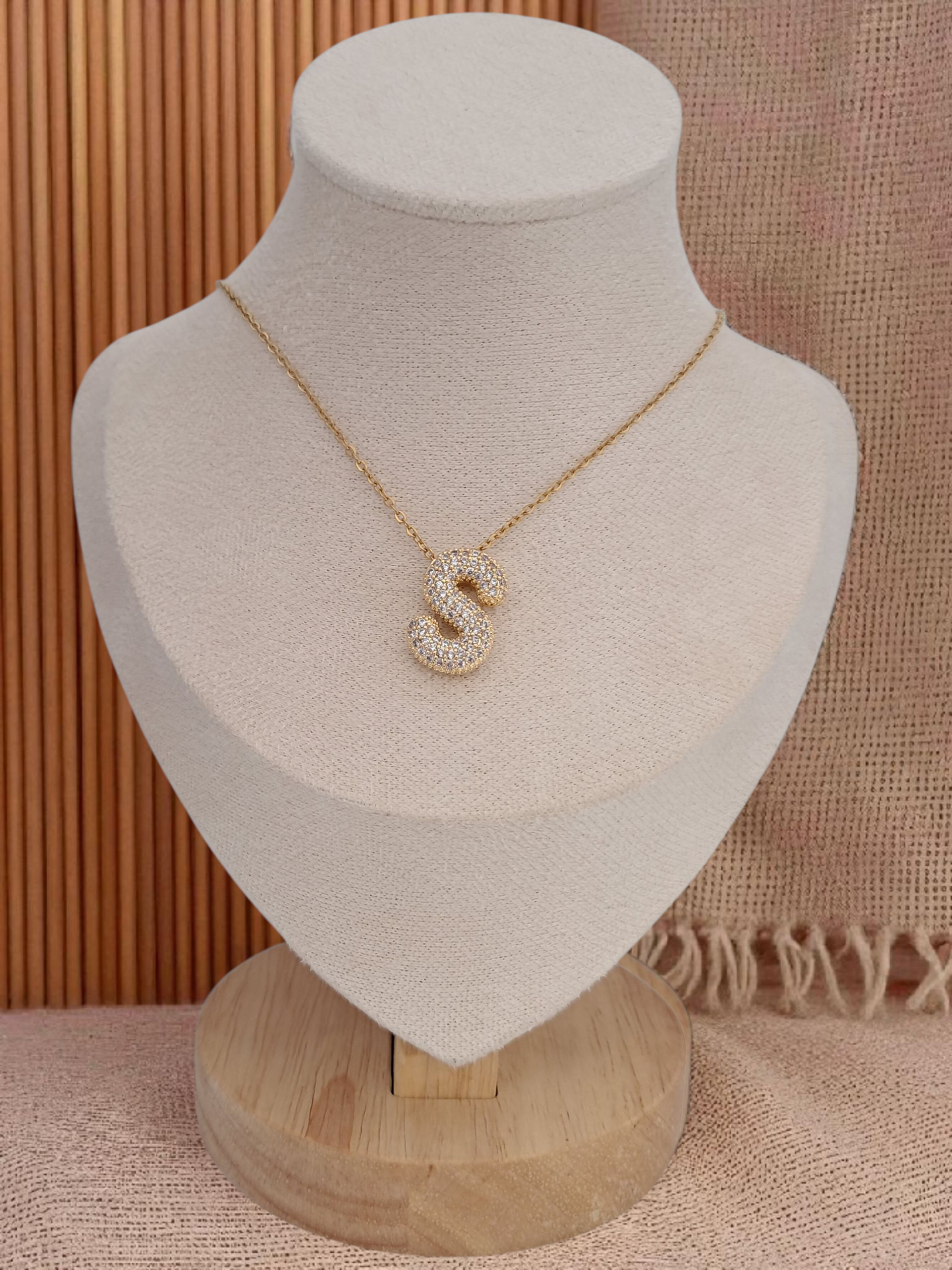 straus letter S necklace - gold