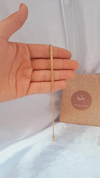 Snake shape stainless steel bracelet - gold