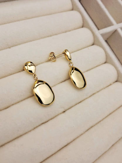 Big dots stainless steel earing - gold