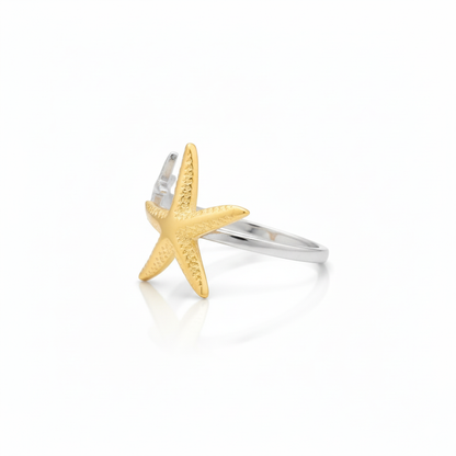 star fish stainless steel ring - mix color