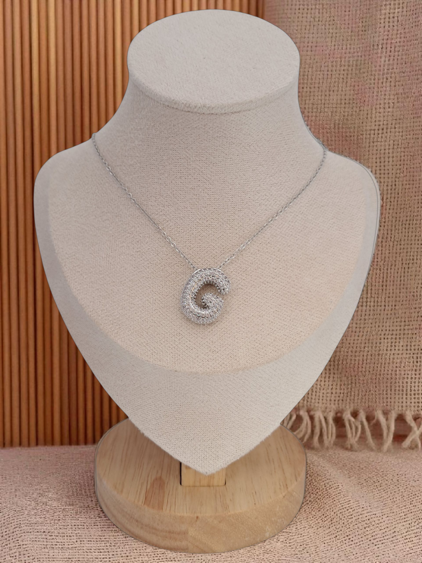 straus letter G necklace - silver