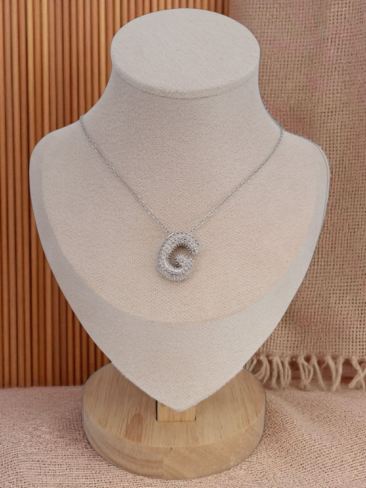 straus letter G necklace - silver
