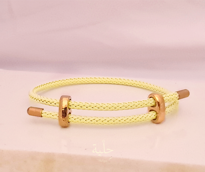 Hermes knit bracelet - gold