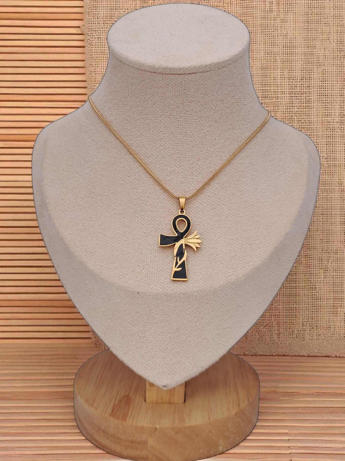pharaonic stainless steel necklace5 - gold