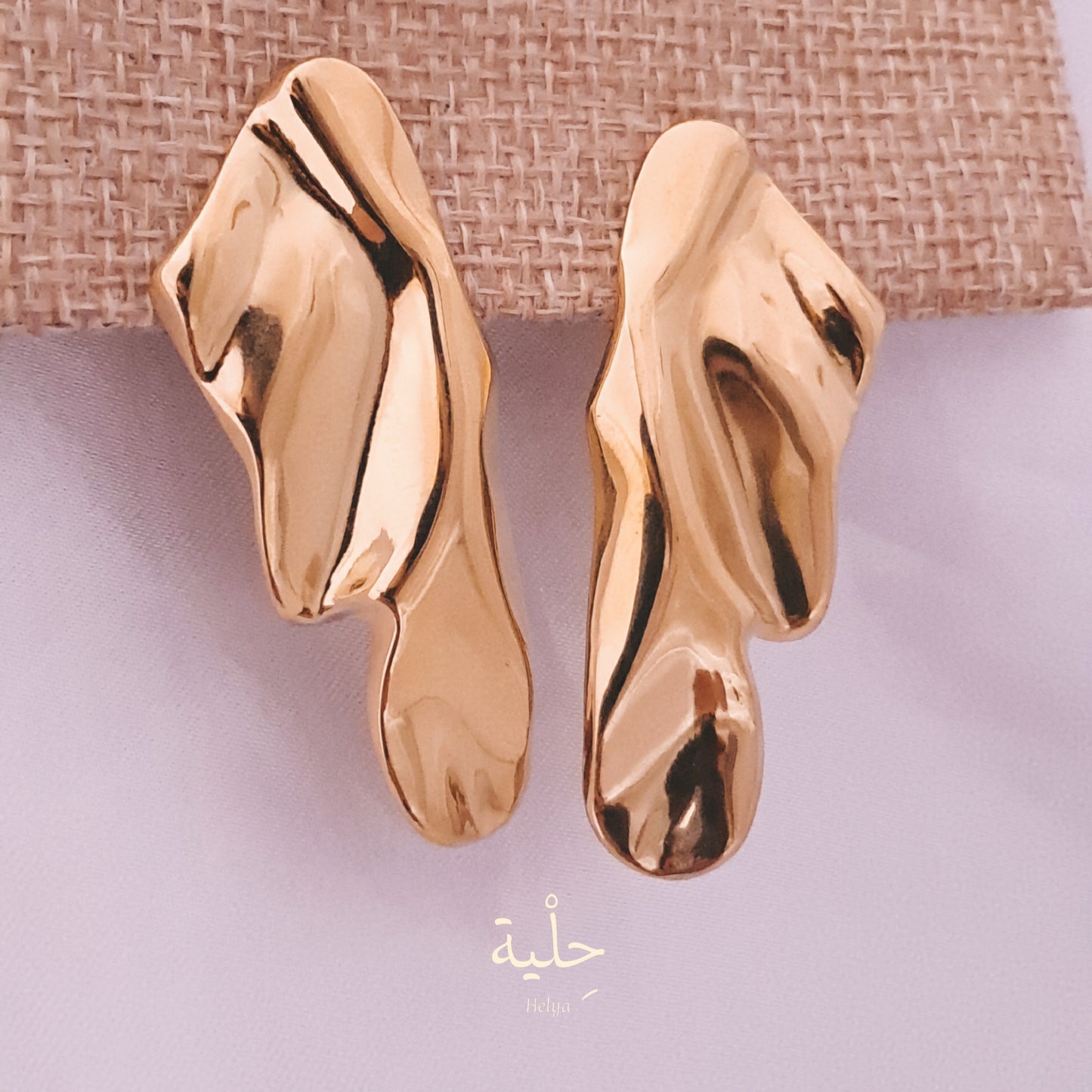 Arugas stainless steel earing - gold