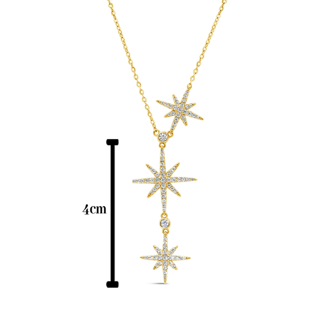 EASTERN STARS GOLD PLATED NECKLACE