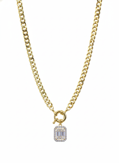 Helya pendant gold plated necklace