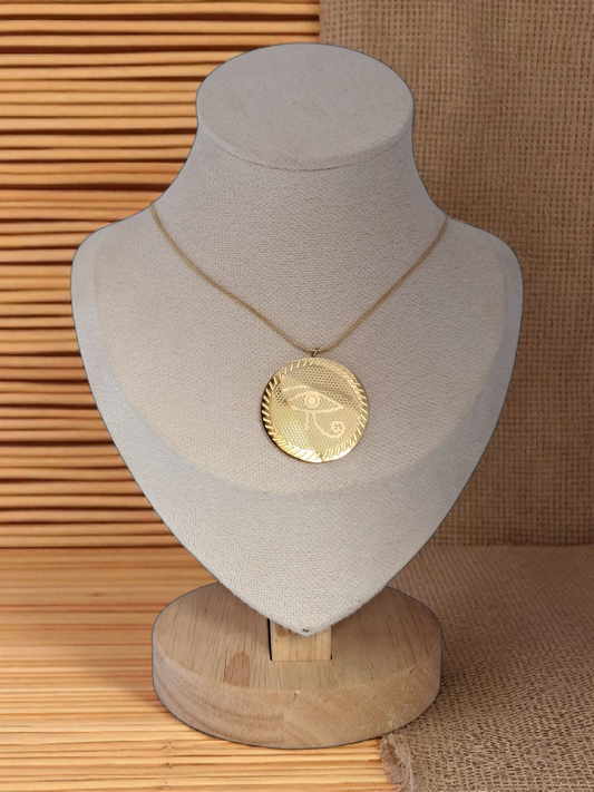 pharaonic stainless steel necklace1 - gold