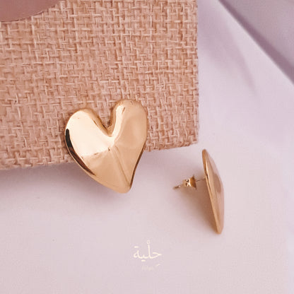 Heart Arugas Stainless Steel earing - gold