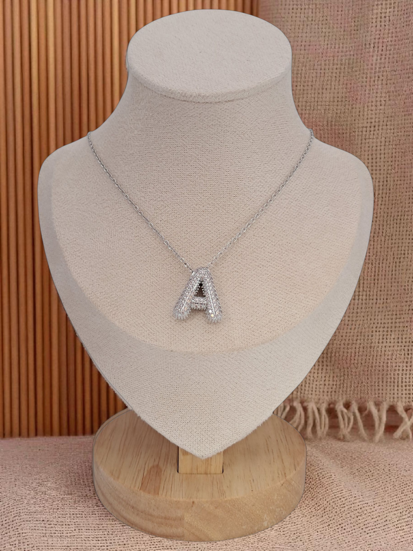 straus letter A necklace - silver