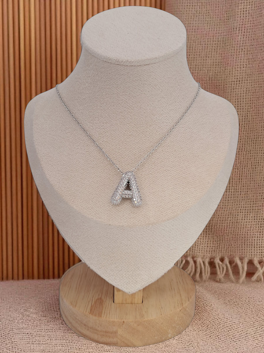 straus letter A necklace - silver