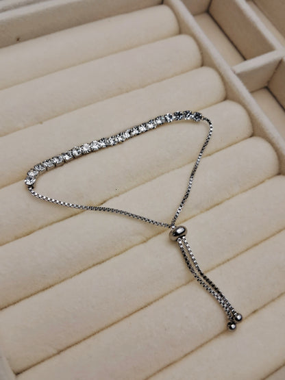 Tighten tennis bracelet - silver