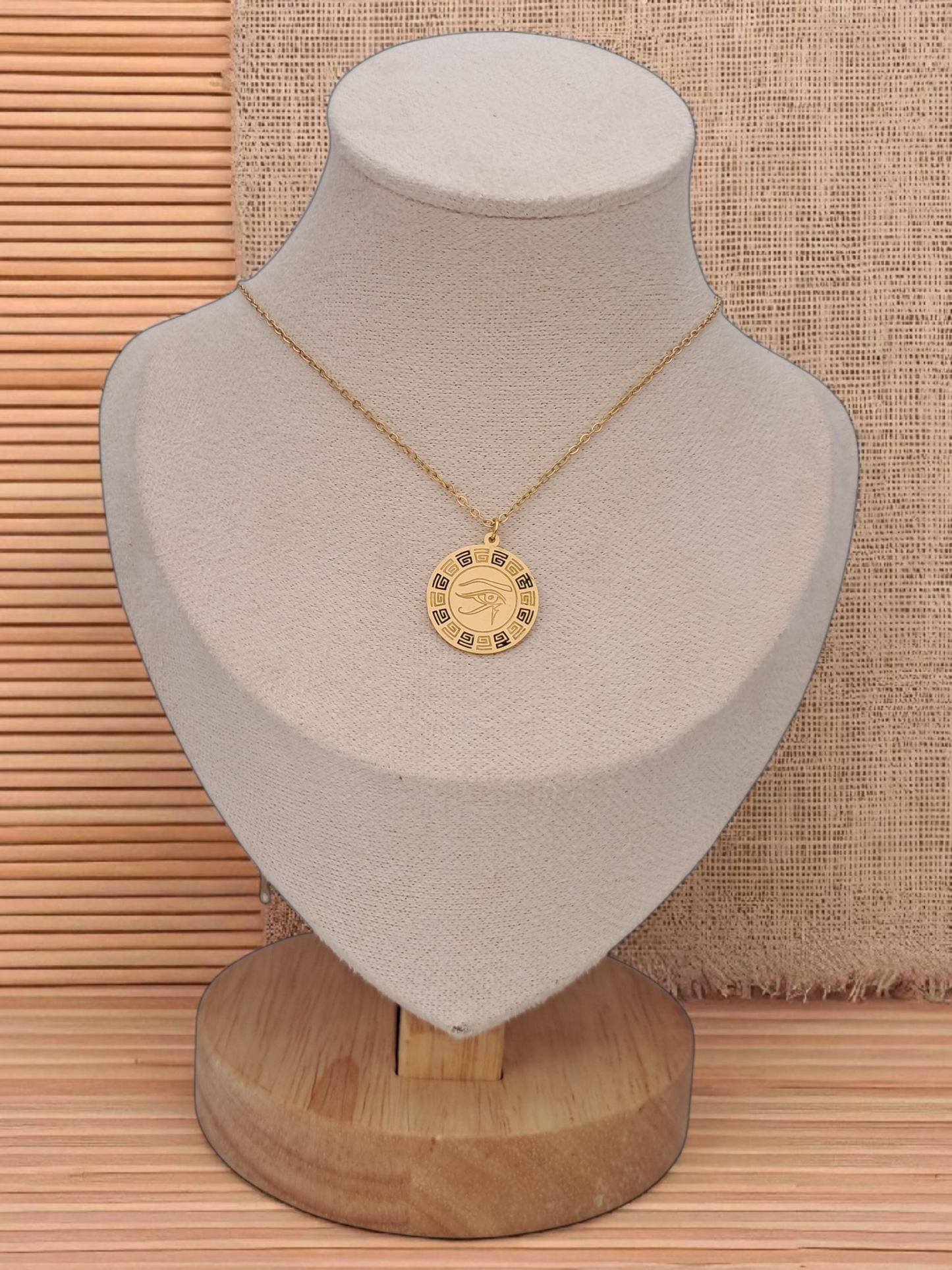 pharaonic stainless steel necklace6 - gold