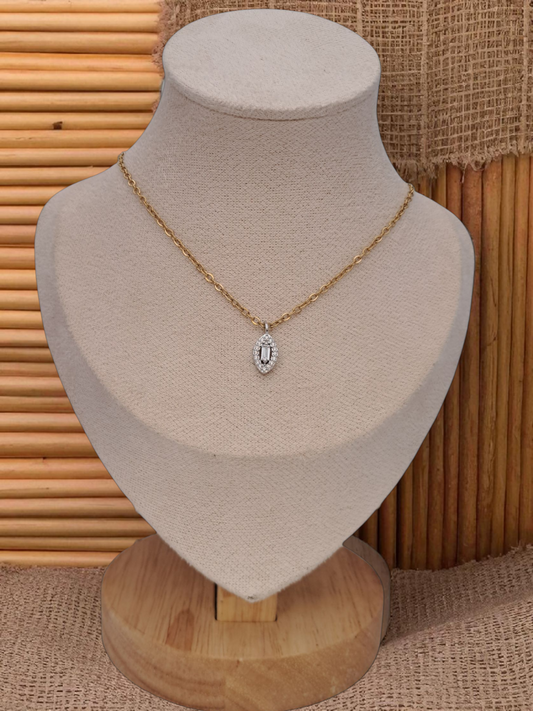 Gold with silver necklace