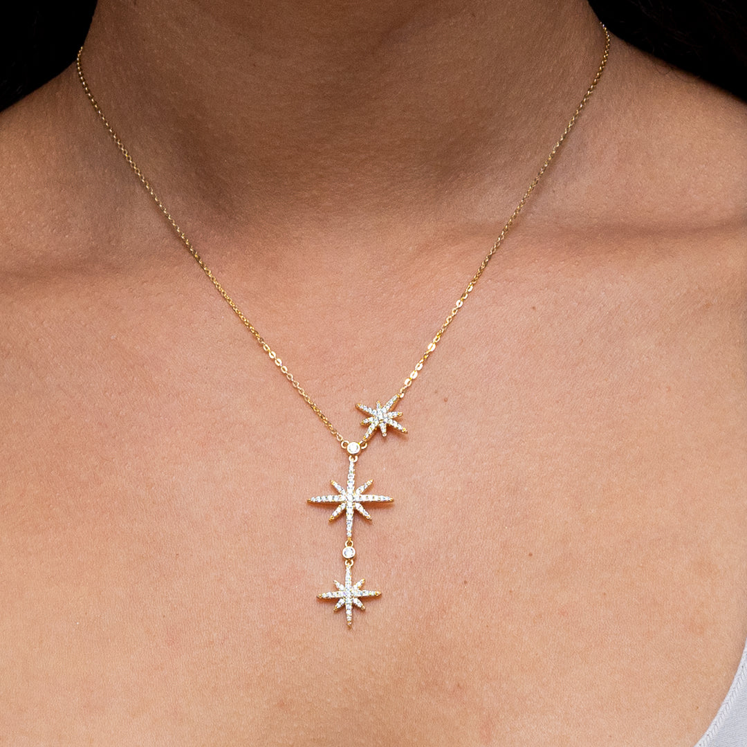 EASTERN STARS GOLD PLATED NECKLACE