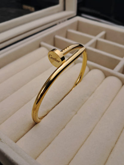 Cartier nail stainless steel bracelet - gold
