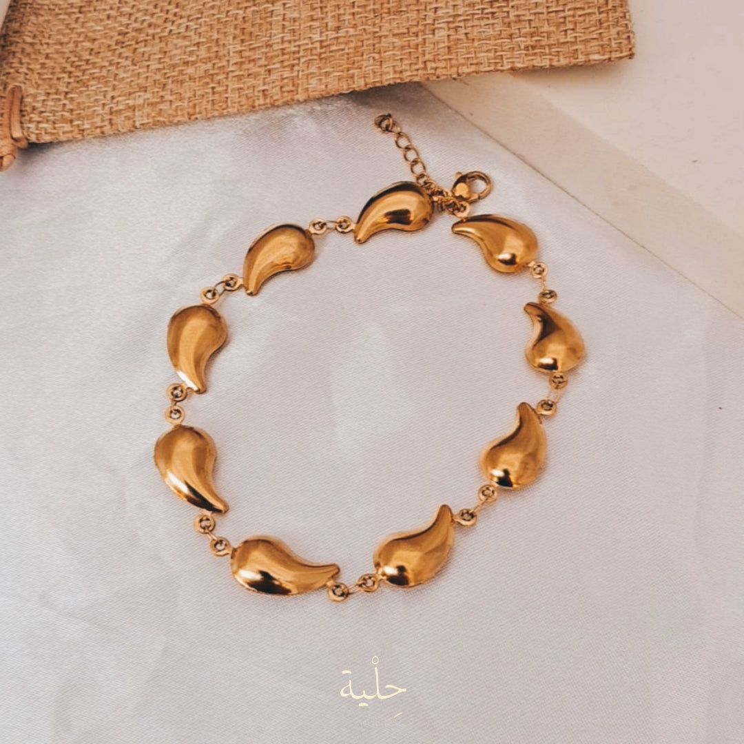 Shell shape stainless steel Anklets - gold