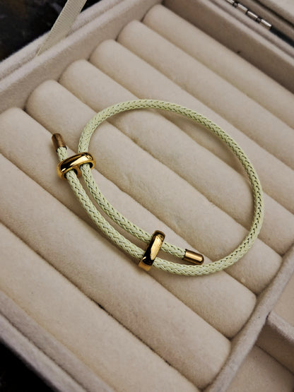 Hermes knit bracelet - gold