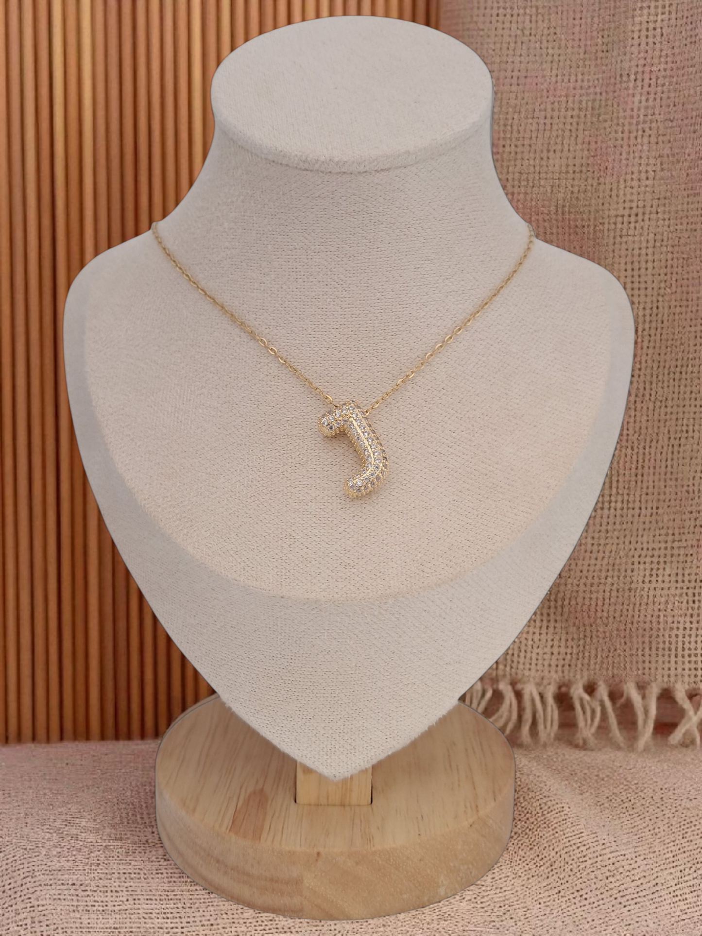 straus letter J necklace - gold