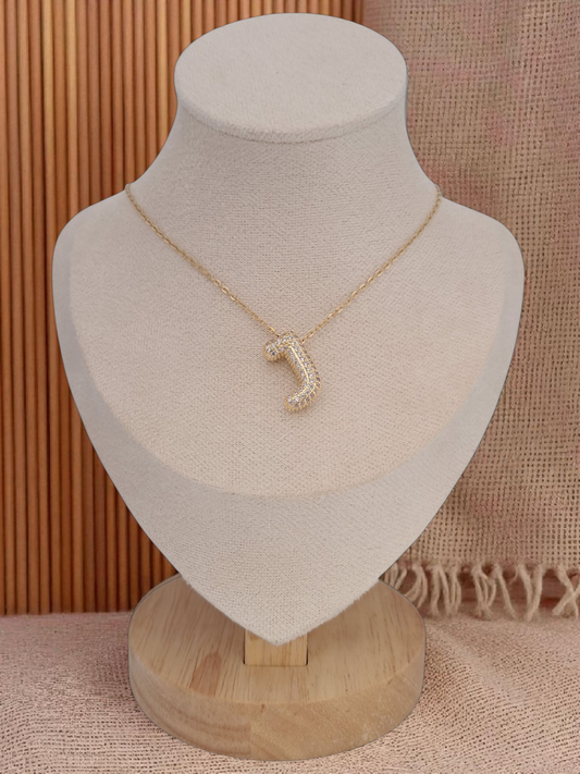 straus letter J necklace - gold