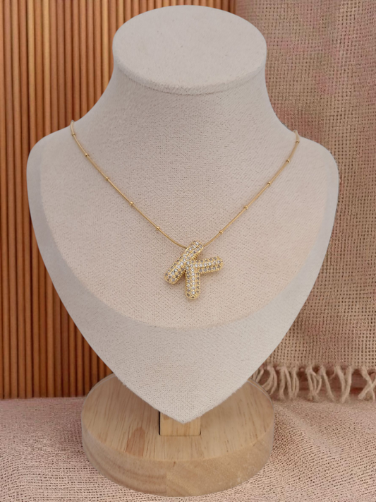 straus letter K necklace - gold