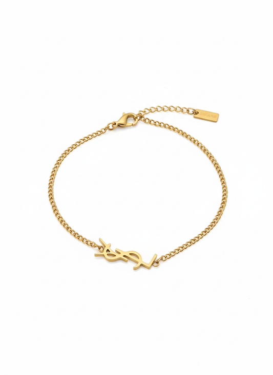 YSL stainless steel bracelet - gold