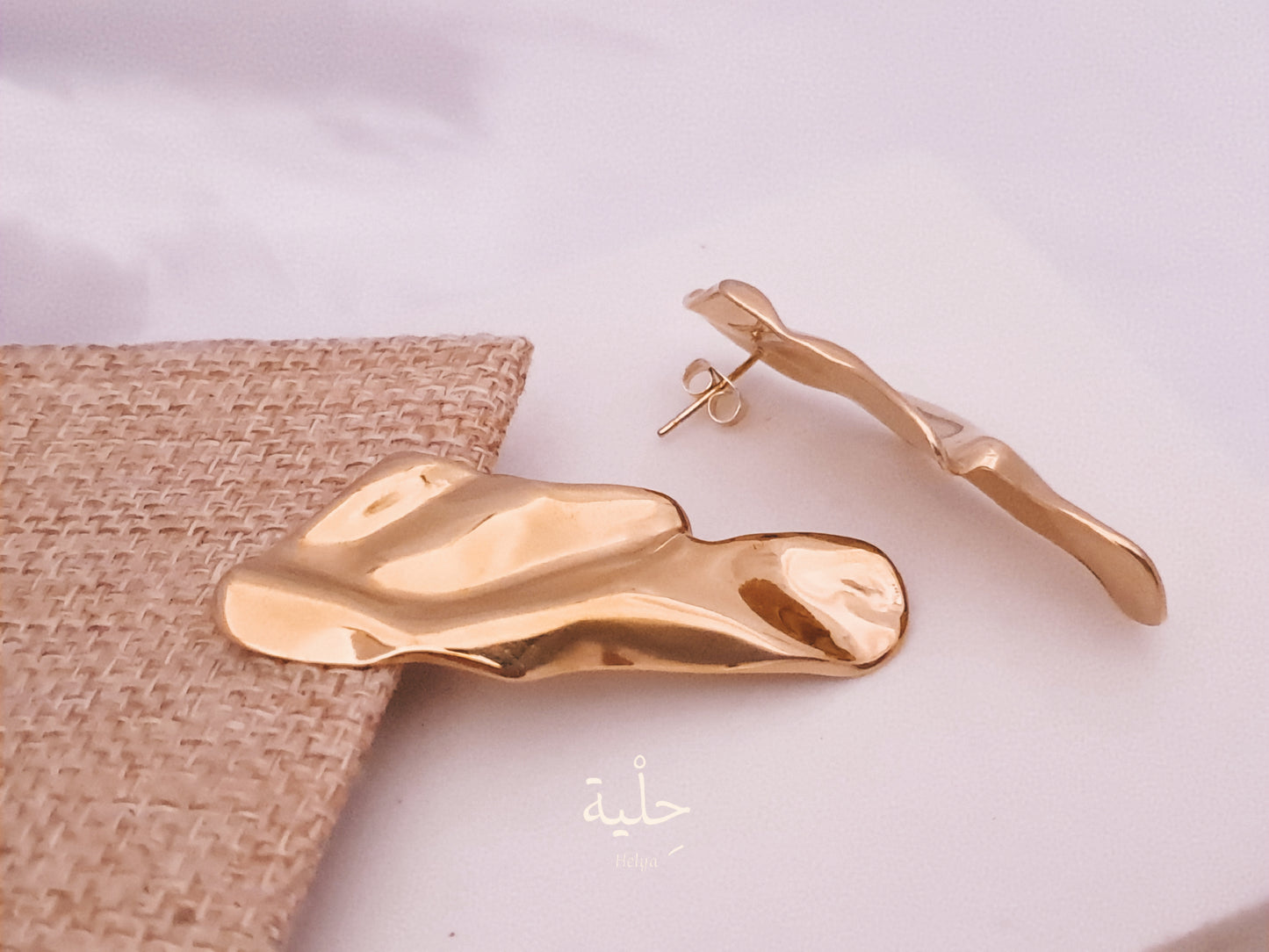 Arugas stainless steel earing - gold