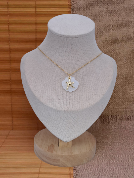 starfish pendant stainless steel necklace